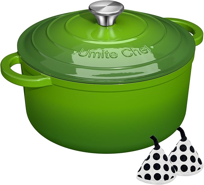Umite Chef 5QT Enameled Cast Iron Dutch Oven Pot by UmiteChef