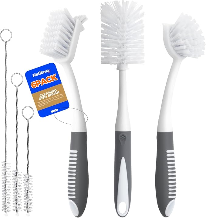 Holikme 6 Pack Dish Brush Set by Holikme