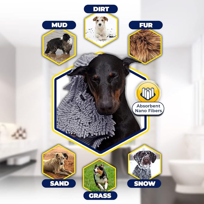 Muddy Mat Doggy Dryer, Highly Absorbent Microfiber Washable Dog Shammy Quick - Image 7
