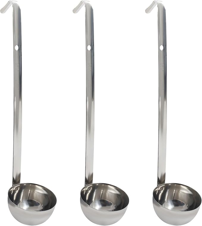 3 Oz Stainless Steel Ladle, Portioning and Serving Soup and Stew in Restaurants by Auvotuis