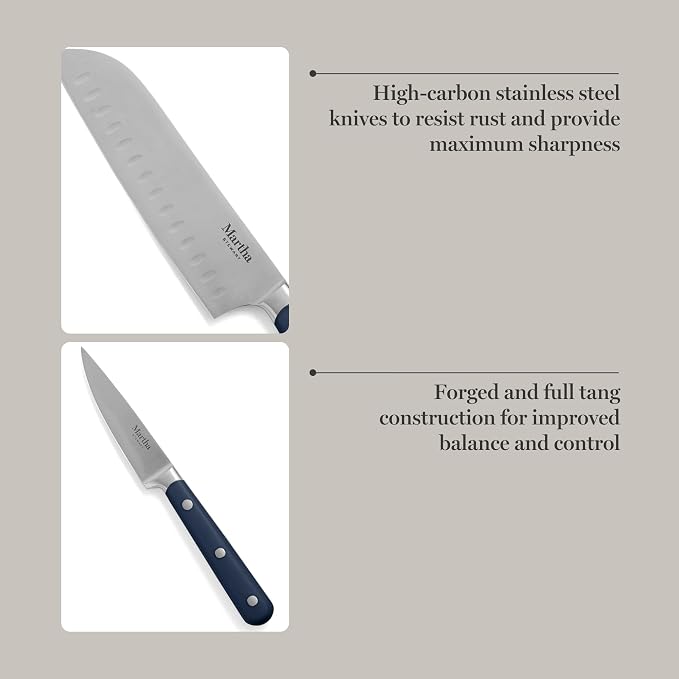 MARTHA STEWART Eastwalk 14 Piece High Carbon Staineless Steel Cutlery Set w/ABS - Image 4