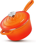 HaSteeL 1 QT Cast Iron Saucepan, Mini Enamel dutch oven by HaSteeL