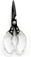 Rust-Resistant Kitchen Scissors, Transparent and Stylish Handle, Suitable by LEVUKIID