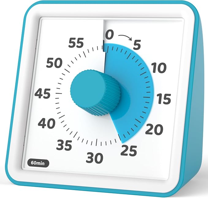 LIORQUE Visual Timer for Kids, 60-Minute Countdown Timers for Classroom Office by LIORQUEProducts