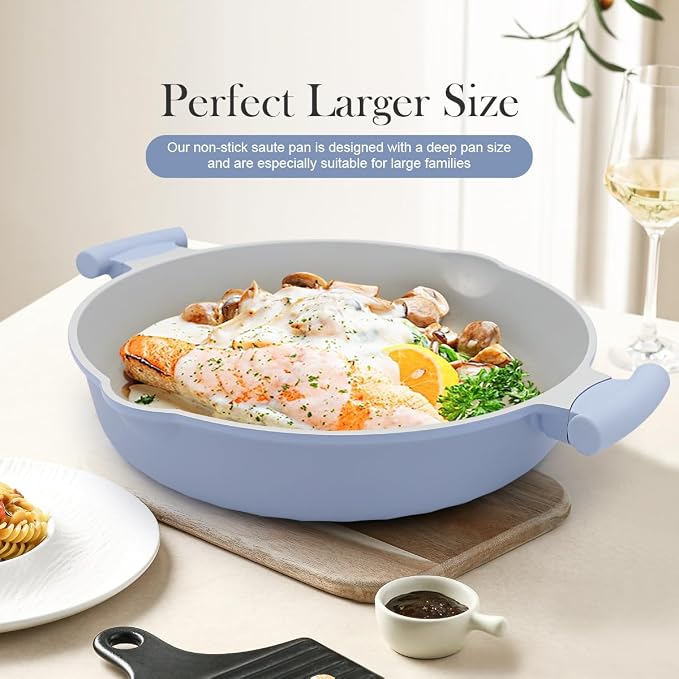 AIKENBBKK Ceramic Frying Pan Skillet Nonstick - Image 6