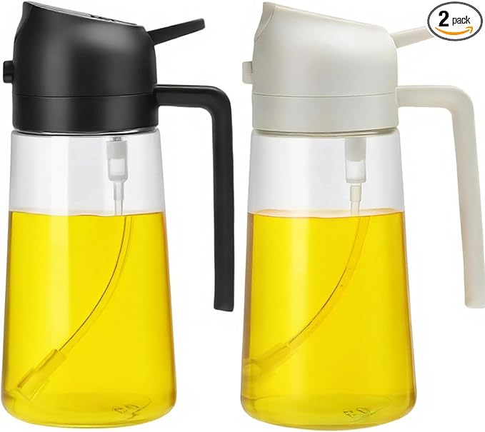 Aovdy Oil Sprayer for Cooking 16oz, 2 in 1 Olive Oil Dispenser and Oil Sprayer by AOVDY