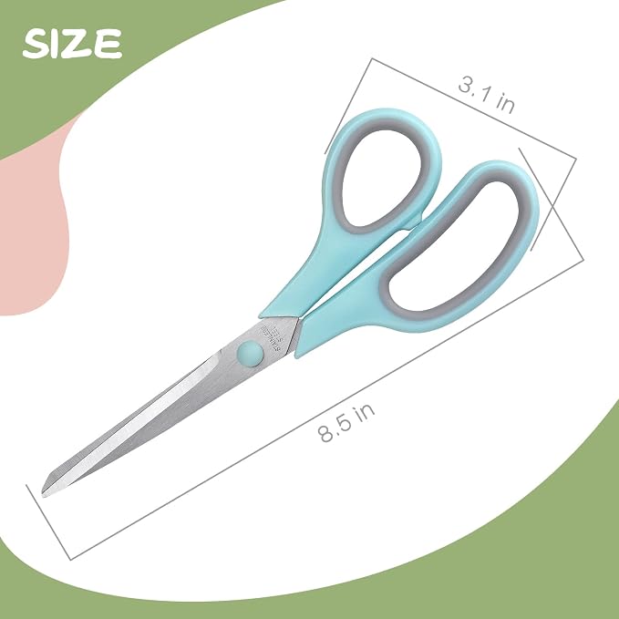 Scissors 8.5 Inch scissors all purpose Bulk Set of 3, Scissors - Image 2