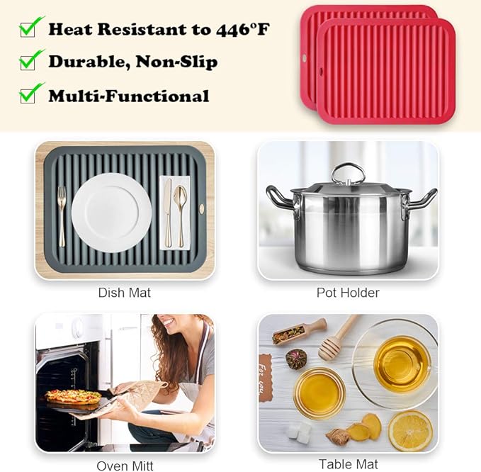 Walfos Silicone Trivets for Hot Pots and Pans - Image 7