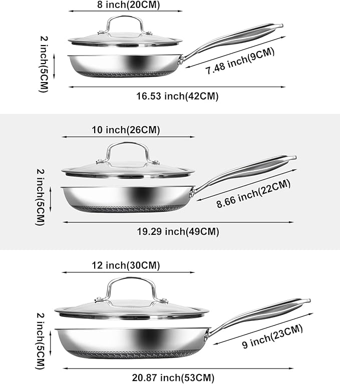 USELUCK Non Stick Frying Pans - Image 2