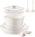 BECIGAR 8pcs Ceramic Pots and Pans Set, Non Stick Cookware Set, Detachable by BecigarCookware