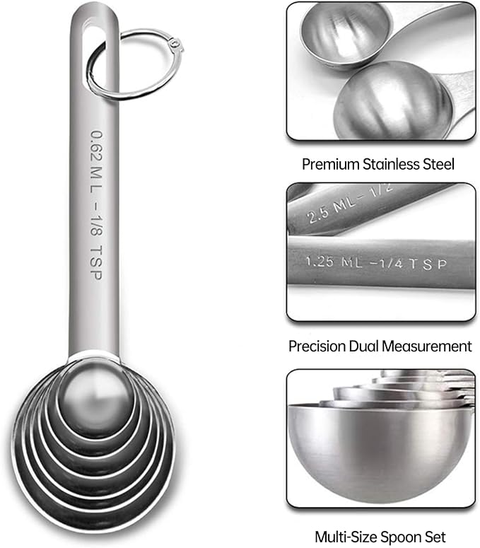 Tablespoon Measuring Spoons Set, Stainless Steel Measuring Spoons - Image 3