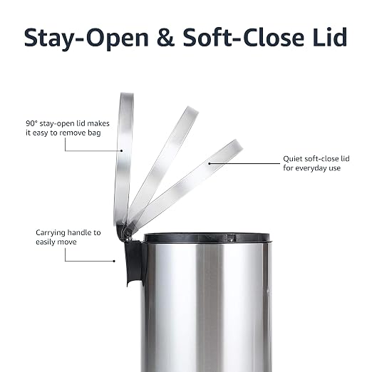 Amazon Basics Round Cylindrical Trash Can - Image 3