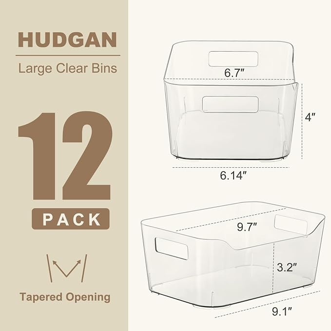 Hudgan 12 Pack Pantry Storage Bins - Image 5