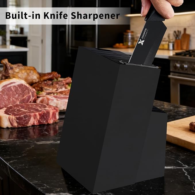 XANAPON 19-Piece Black Kitchen Knife Set - Image 4