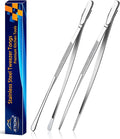 JETKONG 2 Pcs 12-Inch Kitchen Tweezers Fine Tweezer Tongs, Extra-Long Stainless by JETKONG