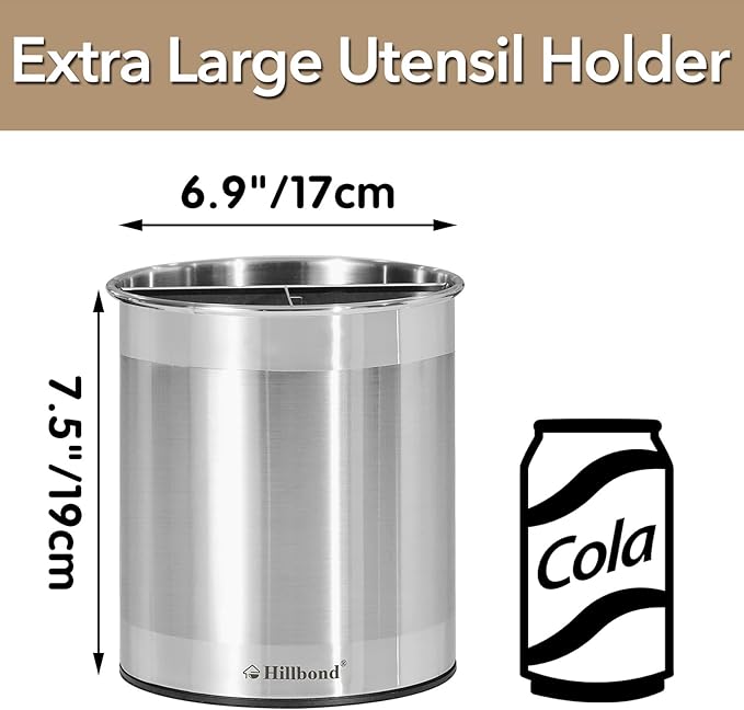 Hillbond 7.5x6.9 Inch EXTRA LARGE Utensil Holder - Image 3