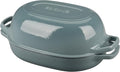 EDGING CASTING Enameled Cast Iron Oval Dutch Oven Pot by EDGINGCOOKWARE