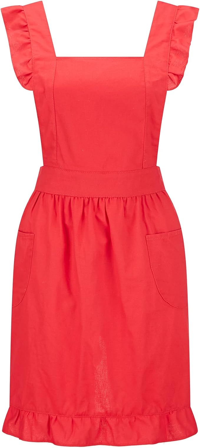 Hyzrz Retro Adjustable Ruffle Aprons by Hyzrz