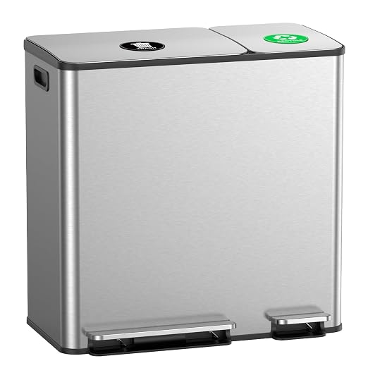 Lovewind Dual Trash and Recycling Bins by LOVEWIND