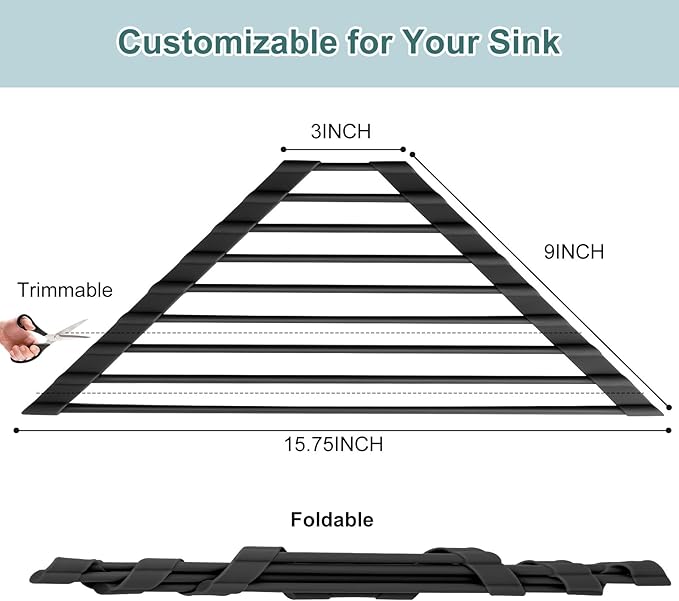 MERRYBOX Triangle Roll Up Dish Drying Rack Over The Sink, 2025 Anti-Rust Sink - Image 3