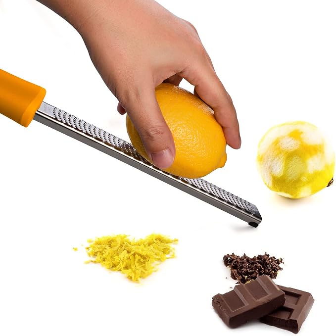 Lemon Zester, Stainless Steel Kitchen Cheese Grater, Plastic Cover Ergonomic - Image 7