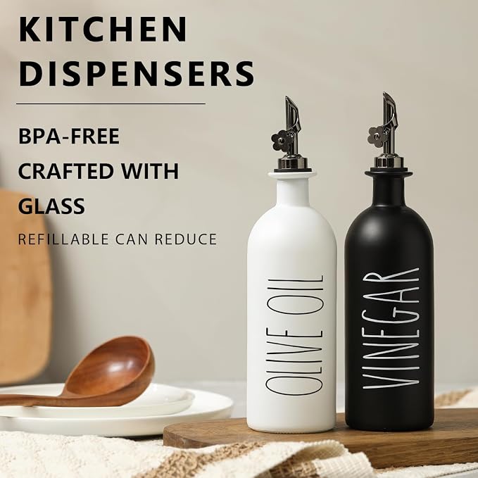 HOMCDALY 16oz Olive Oil Dispenser Bottles - Image 2