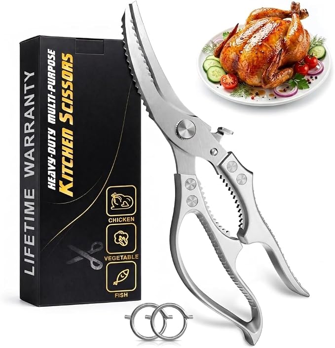 Stainless Steel Poultry Shears – Heavy Duty Kitchen Shears by LIBERHAUS