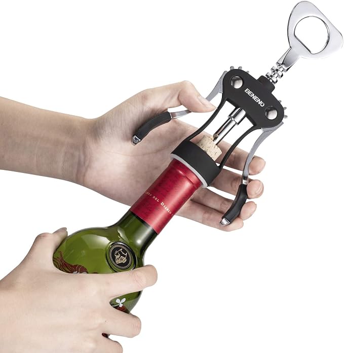 Beneno Wine Opener, Zinc Alloy Premium Wing Corkscrew - Image 2