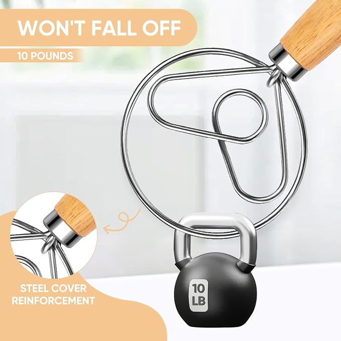 Maxjoy Danish Dough Whisk Stainless Steel - Image 2