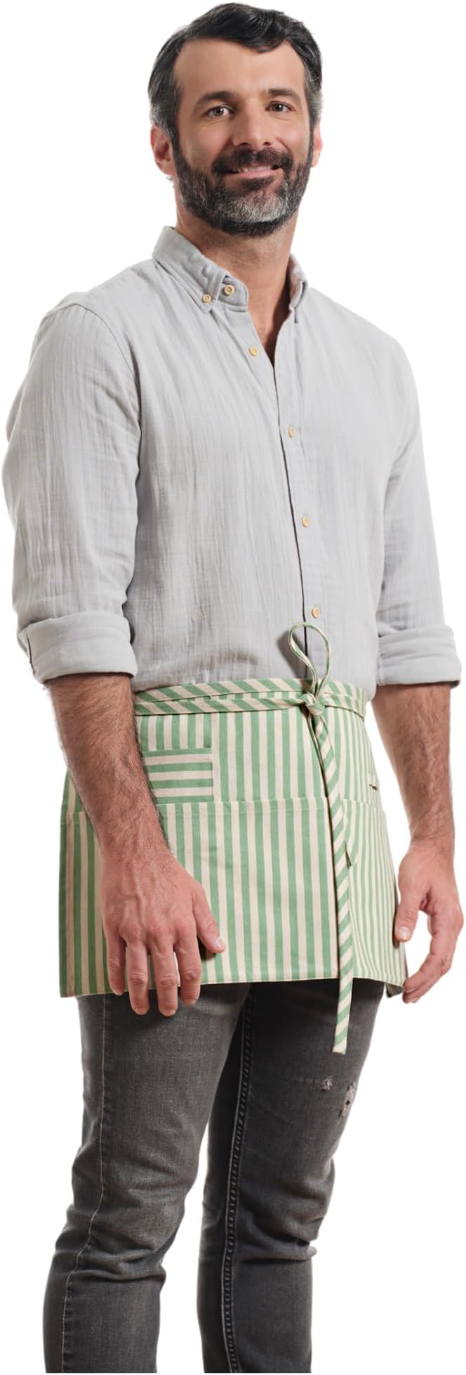 MEEMA Chef Waist Apron Cotton Fabric |Washable & Breathable Waitress & Server - Image 2