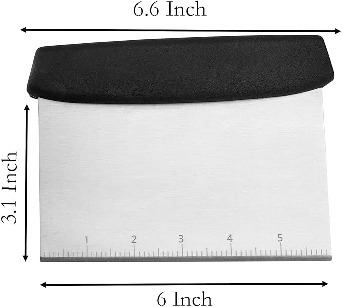 Dough Cutter, 6.6 Inch Stainless Steel Dough Scraper - Image 2