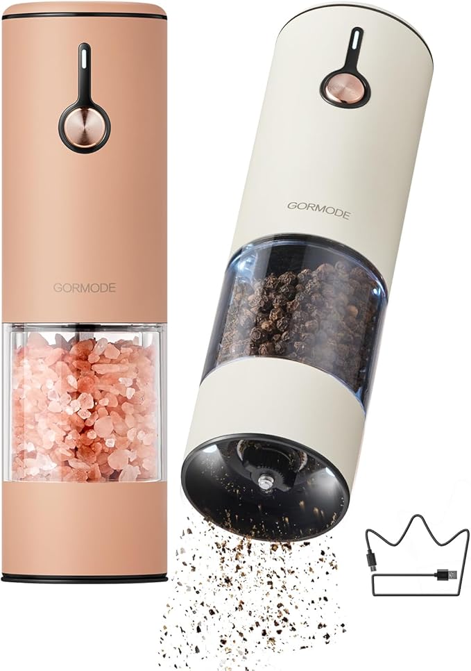 Electric Pepper Grinder and Salt Mill Set by GORMODEOfficial