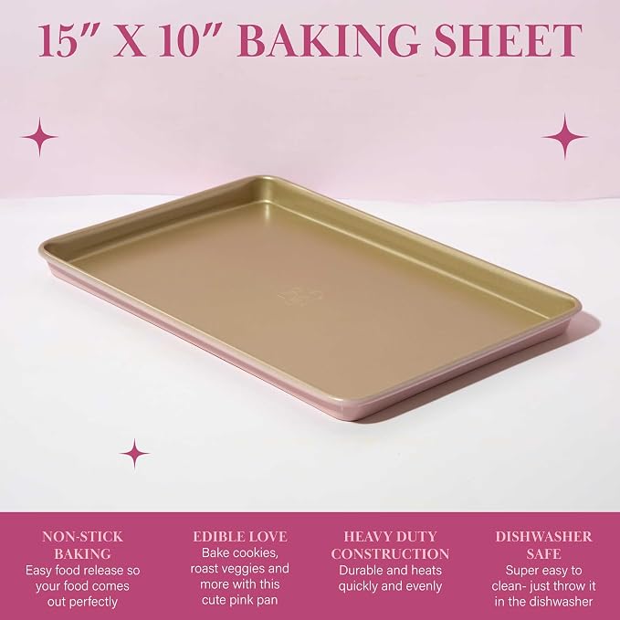 Paris Hilton Nonstick Carbon Steel Bakeware Collection, 15-Inch x 10-Inch - Image 2