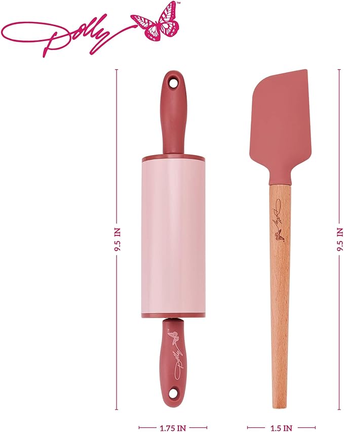 Dolly Parton Mini Spatula and Rolling Pin Set, 2 Piece - Image 2