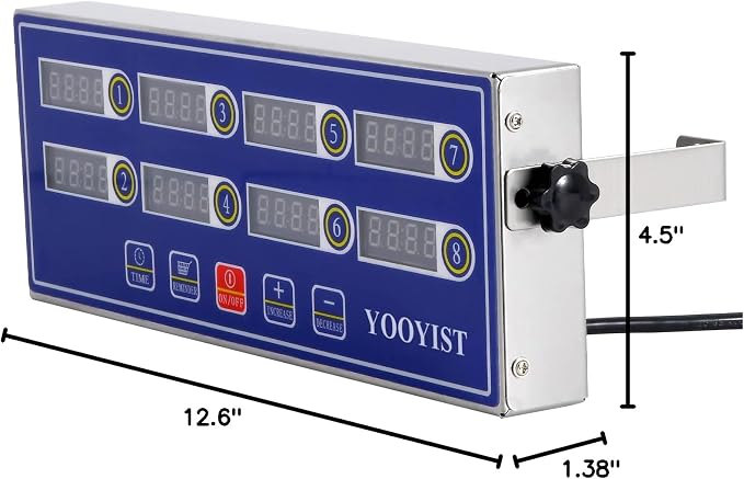 Professional Commercial 8 Channel Multiple Kitchen Timers Digital Calculagraph - Image 7