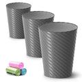 Lysam Bathroom Trash Can, 3 Pack 1.8 Gallons Small Trash Can by Lysam