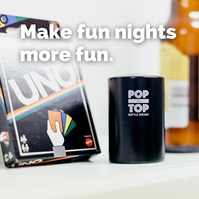 Pop-the-Top Beer Bottle Opener: Automatic Bottle Cap Opener, Push Down Pop Off - Image 6