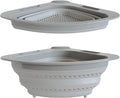 Collapsible Corner Colander – Space-Saving Over Sink Strainer, 3.5 Qt by Food+Flex