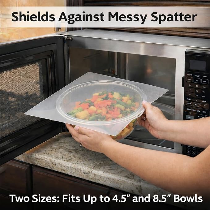 HIC Kitchen Splatter Guards for Microwave, BPA Free - Image 2