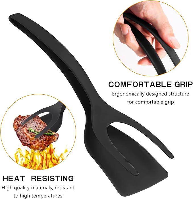 Egg Flipper Spatula Tongs 2 PCS Spatula - Image 4
