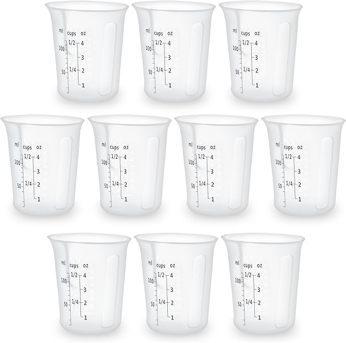 Silicone Measuring Cups Set 10Pcs 125ml by SwigranceQualityCreativity