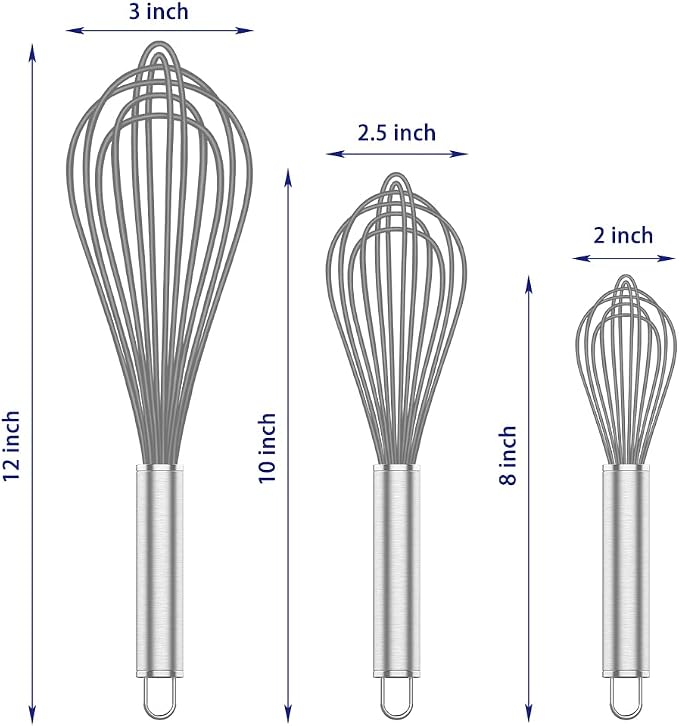 OYV Grey Silicone Whisk, Professional Whisks - Image 6