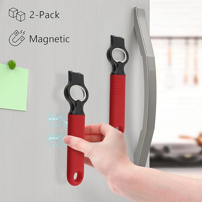 2-Pack Magnetic Beer Bottle Opener & Soda Can Opener, 2-in-1 Bottle Opener and - Image 2