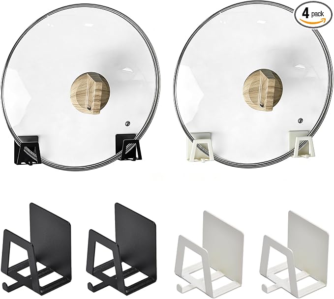 Pot Lid Holders Organizer Wall-Mounted Hook Rack Holder Organizers Inside by Unknown