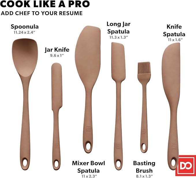 DI ORO 6-Piece Silicone Spatula Set - Image 3