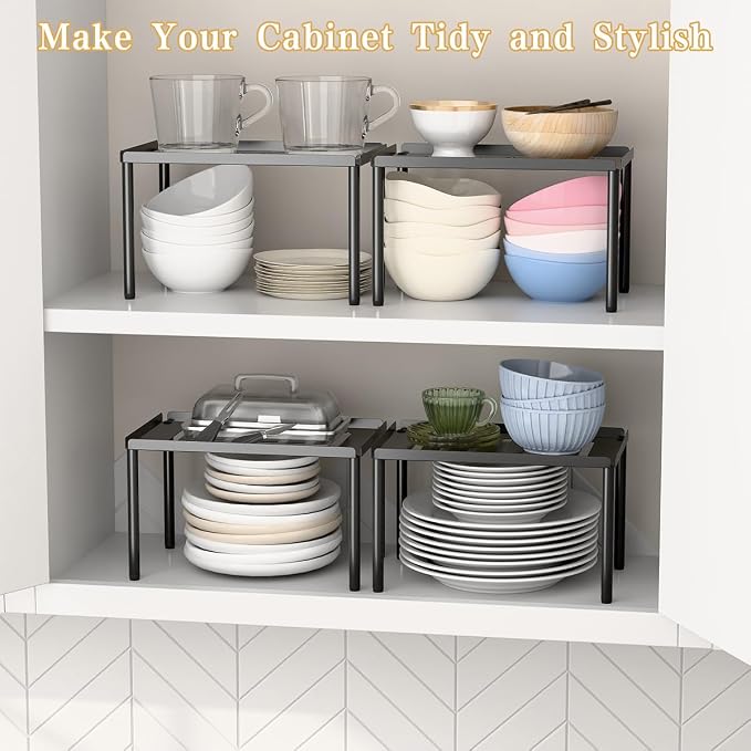 Cabinet Organizer Shelf, 2 Tier Kitchen Cabinet Organizer - Image 5
