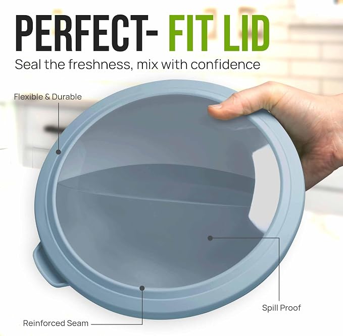 Zulay Kitchen 12 Piece Plastic Mixing Bowls - Image 4