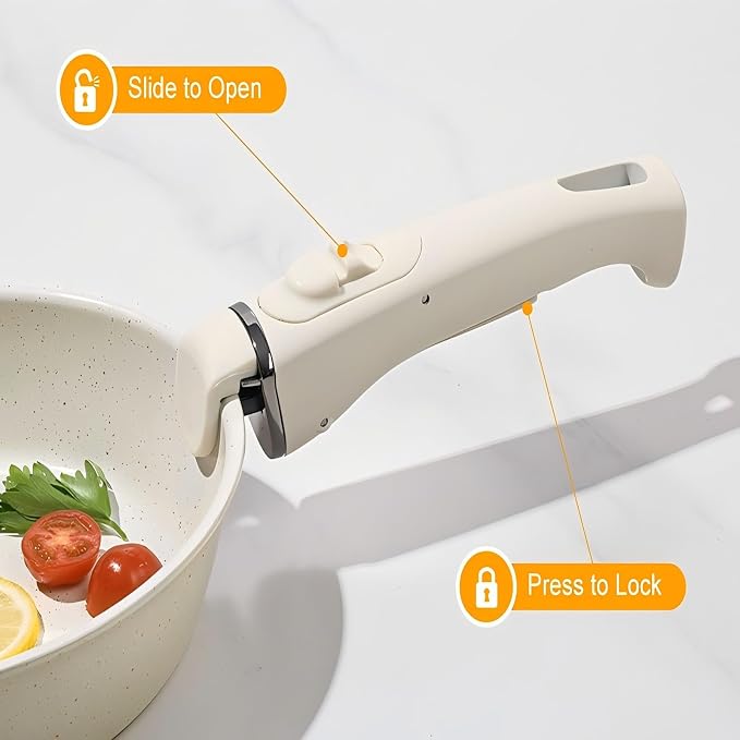 20-Piece Ceramic Nonstick Cookware Set – Induction Compatible, Non-Toxic Pots & - Image 8