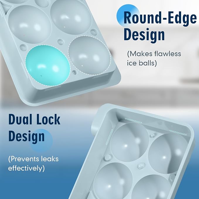 Large Ice Ball Maker Mold, 2.5" Round Ice Cube Mold - Image 7