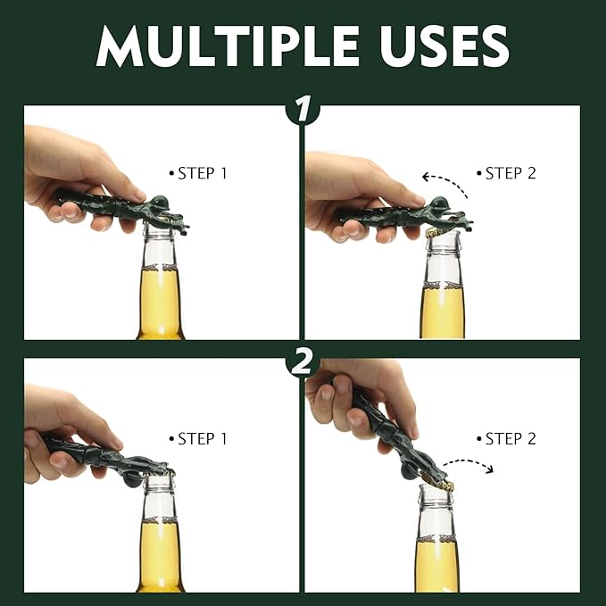 Green Army Beer Bottle Opener for Men, Unique 3D Soldier Design Ideal for - Image 6